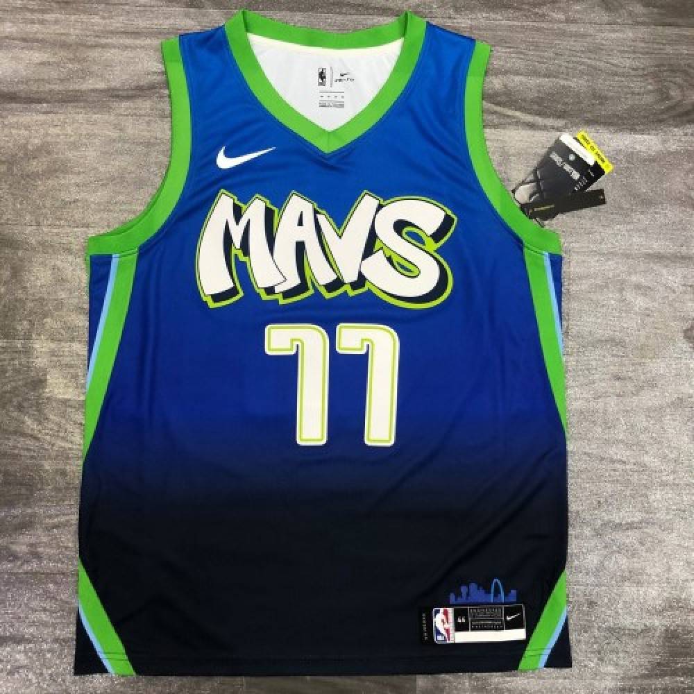 Men's Dallas Mavericks Luka Doncic #77 Blue 202021 Swingman Jersey - City Edition-Pro Kit Vault | Brand New 26/27 Sports Jerseys
